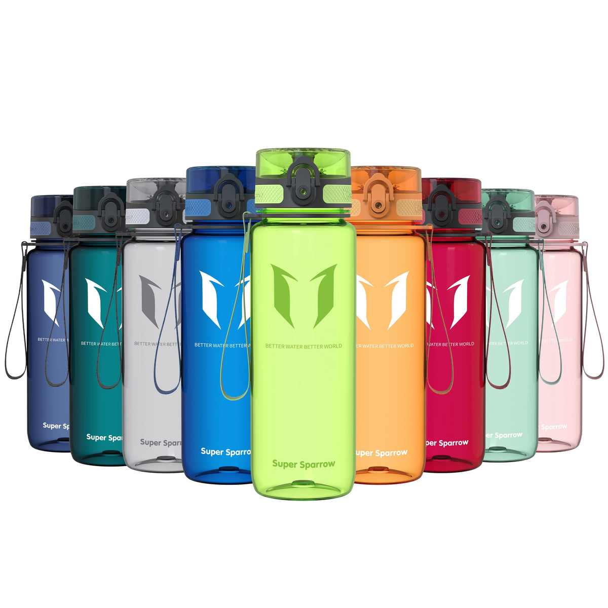 Sparrow Water Bottle 500ml/750ml/1L BPA-Free Tritan Drinks Bottle One-Click