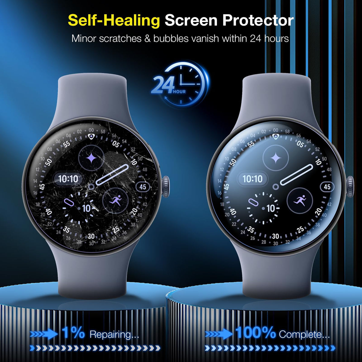 LK 6 Pack for Apple Watch Series 12/11/10 42mm Screen Protector