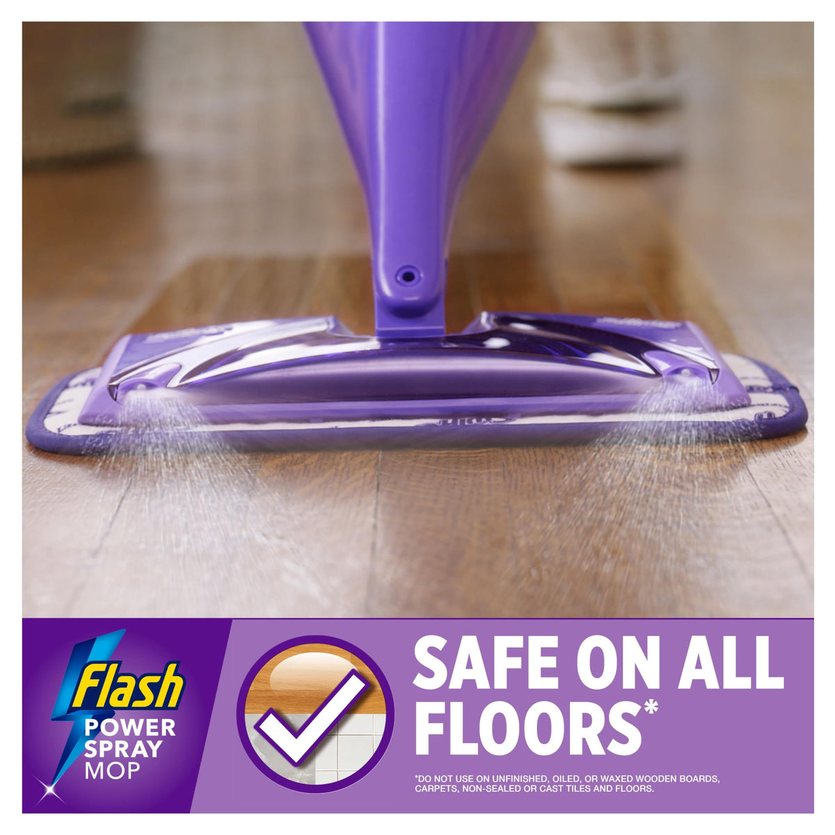 Flash Power Spray Mop Floor Cleaner Liquid Citrus 4x1.25L