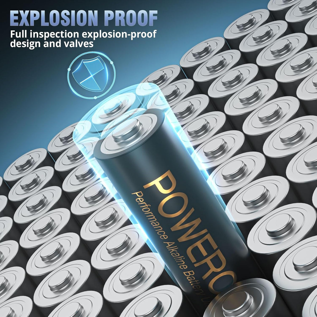 POWEROWL AAA Batteries 40 Pack - Alkaline 1.5v - High-Capacity Long Lasting Triple A Battery, 10-Year Shelf Life