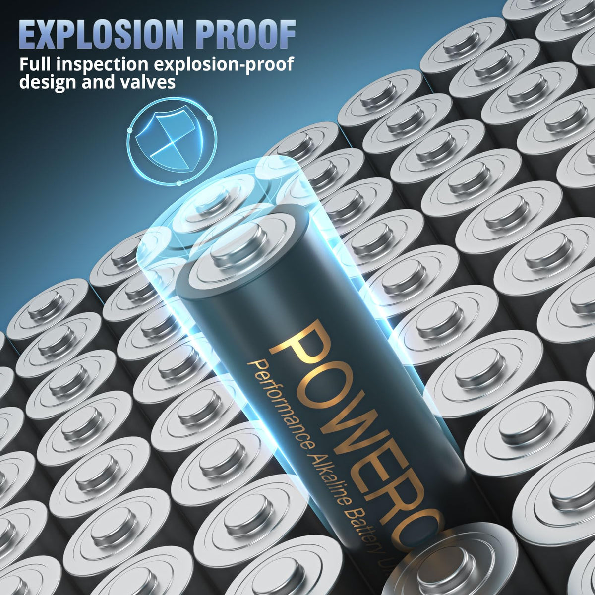 POWEROWL AAA Batteries 40 Pack - Alkaline 1.5v - High-Capacity Long Lasting Triple A Battery, 10-Year Shelf Life