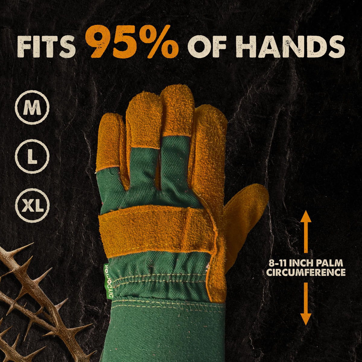 DIY Doctor Leather Gardening Gloves, Unisex Thorn Proof, 3 Pack