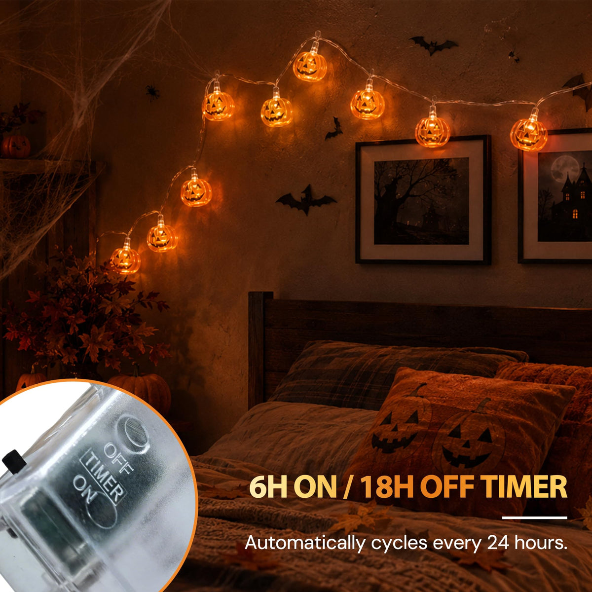 Fulighture Fairy Lights Battery Operated: 5m 16ft 40LED Snowflake
