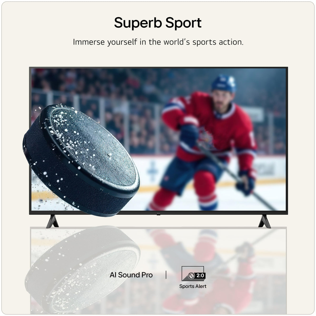 LG 50NU800B6LC Nano UHD AI NU80 4K Smart TV, α7 Processor Gen9, 60Hz, HDR10, Filmmaker Mode™, Google Cast, Apple AirPlay 2, Model Year 2026