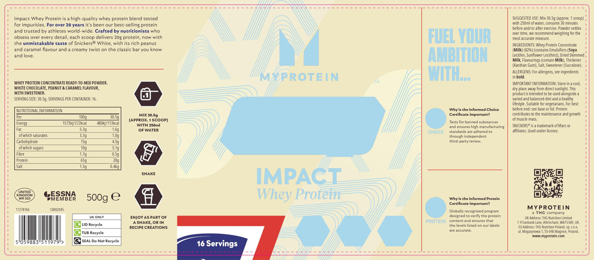 Myprotein Impact Whey Protein Powder | Vanilla - 30 Servings | Up to 23 g Whey Protein Per Serving with BCAAs | Builds Lean Muscle, Speeds Recovery | Low Fat & Carbs | Vegetarian