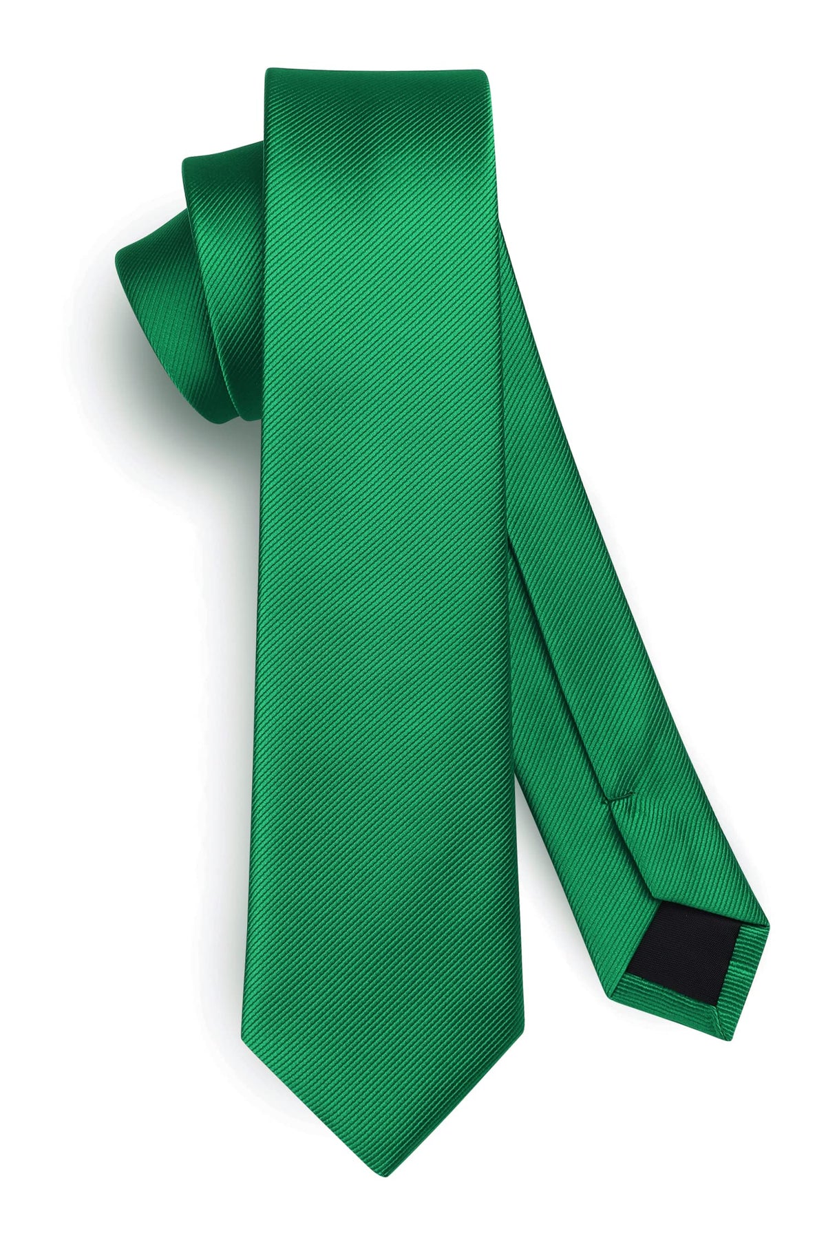 HISDERN Skinny Tie Solid Color 6cm Slim Ties for Men Wedding Classic Formal Business Necktie