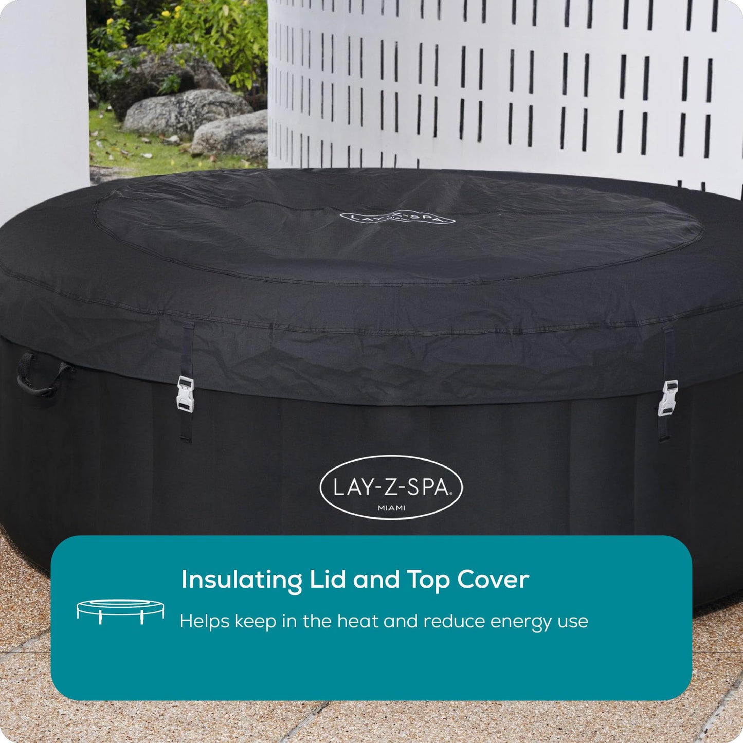 Lay-Z-Spa Boracay Smart Signature AirJet Inflatable Hot Tub with App-Control 2-4 person
