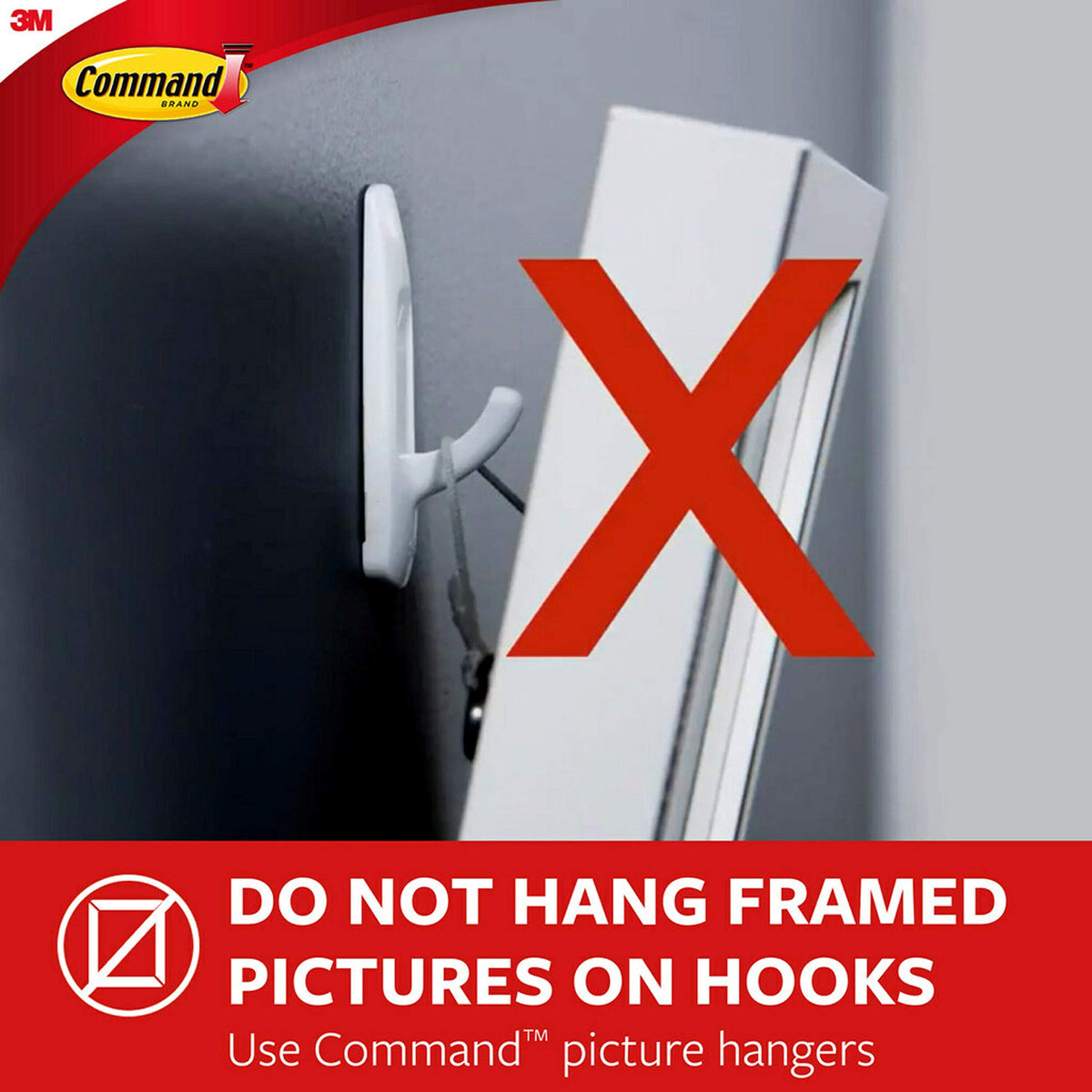 Command Broom Grippers, White, 2 Hooks and 6 Adhesive Strips