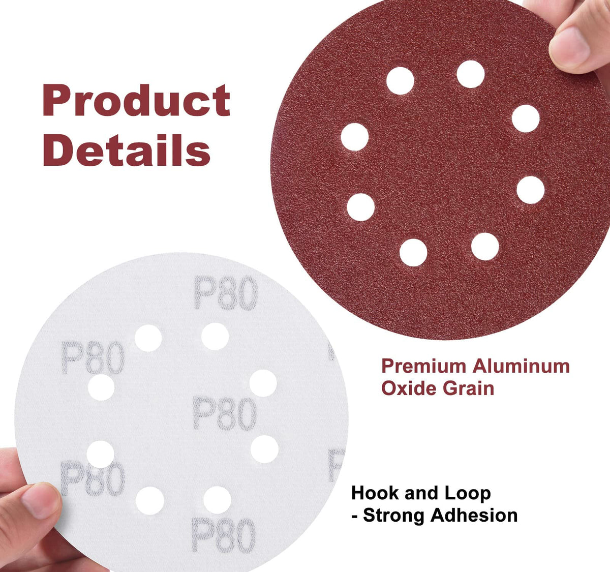 SATC Sanding Discs 150 Grit 110PCS Orbital Sander Discs 125mm Hook and Loop Round Orbital Sander Pads for Sanding