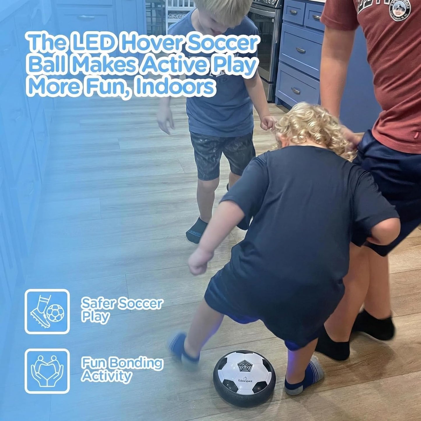 LED Hover Soccer Ball for Kids – Indoor Floating Soccer Toy with Lights - Hover Ball Game for Boys - Fun Sports & Outdoor Play Gift - Cool Birthday Toy for 4–12 Year Old Boys