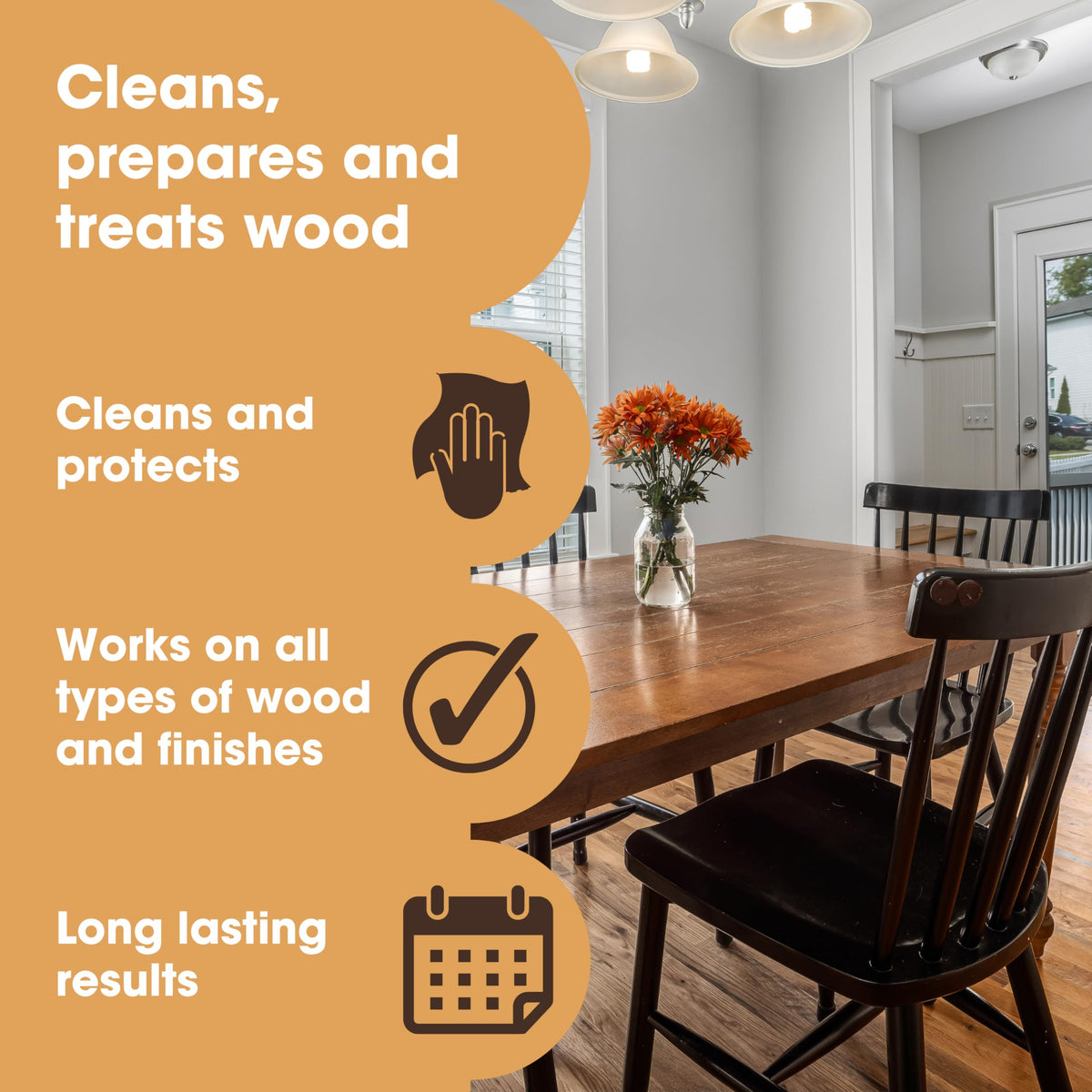 Furniture Clinic Clear Beeswax Polish for Wood & Furniture - 200ml - Natural Beeswax for All Types and Colours - Wooden Furniture Polish to Protect & Enhance Any Wooden Surface