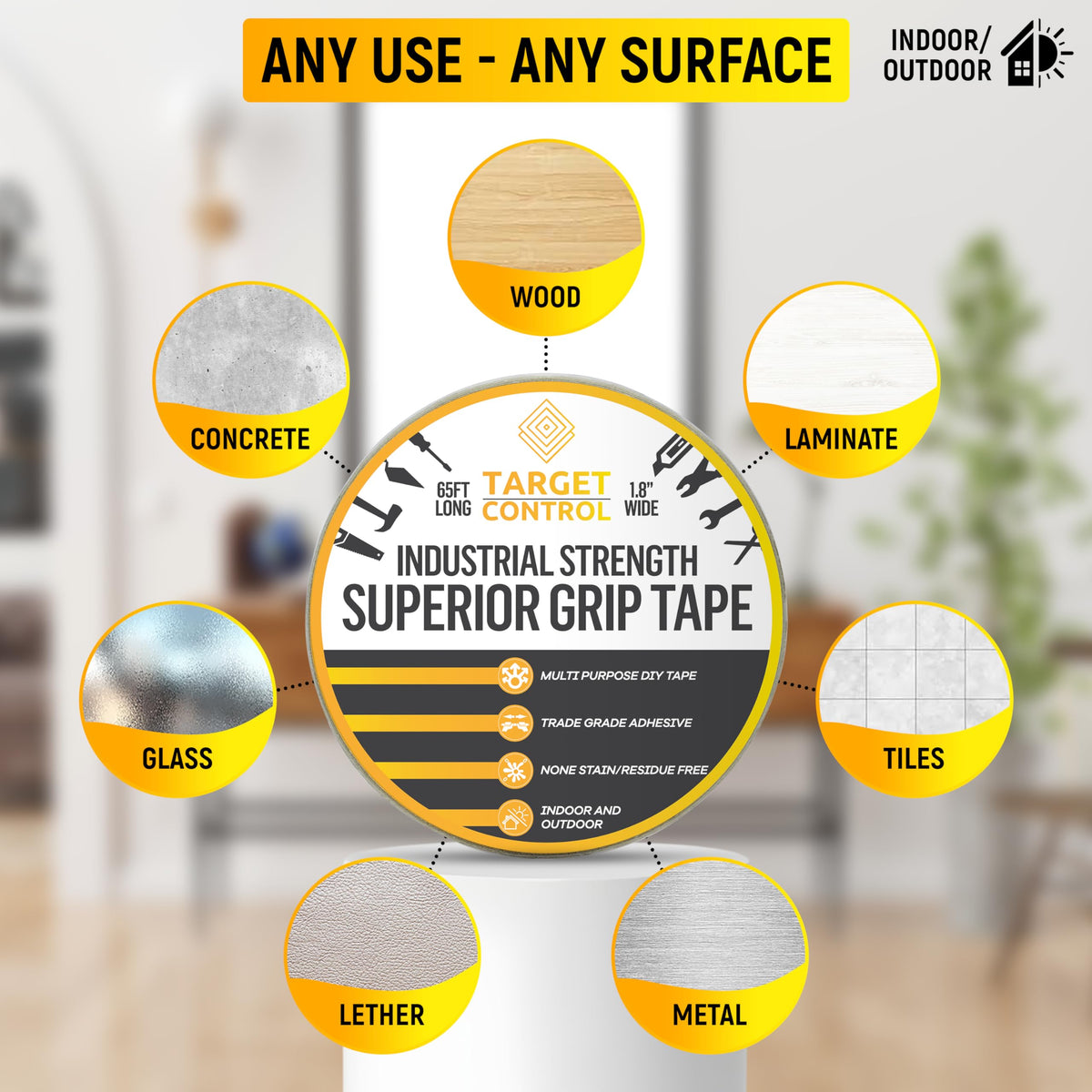 Double Sided Carpet Tape Heavy Duty Rug Gripper 50ft