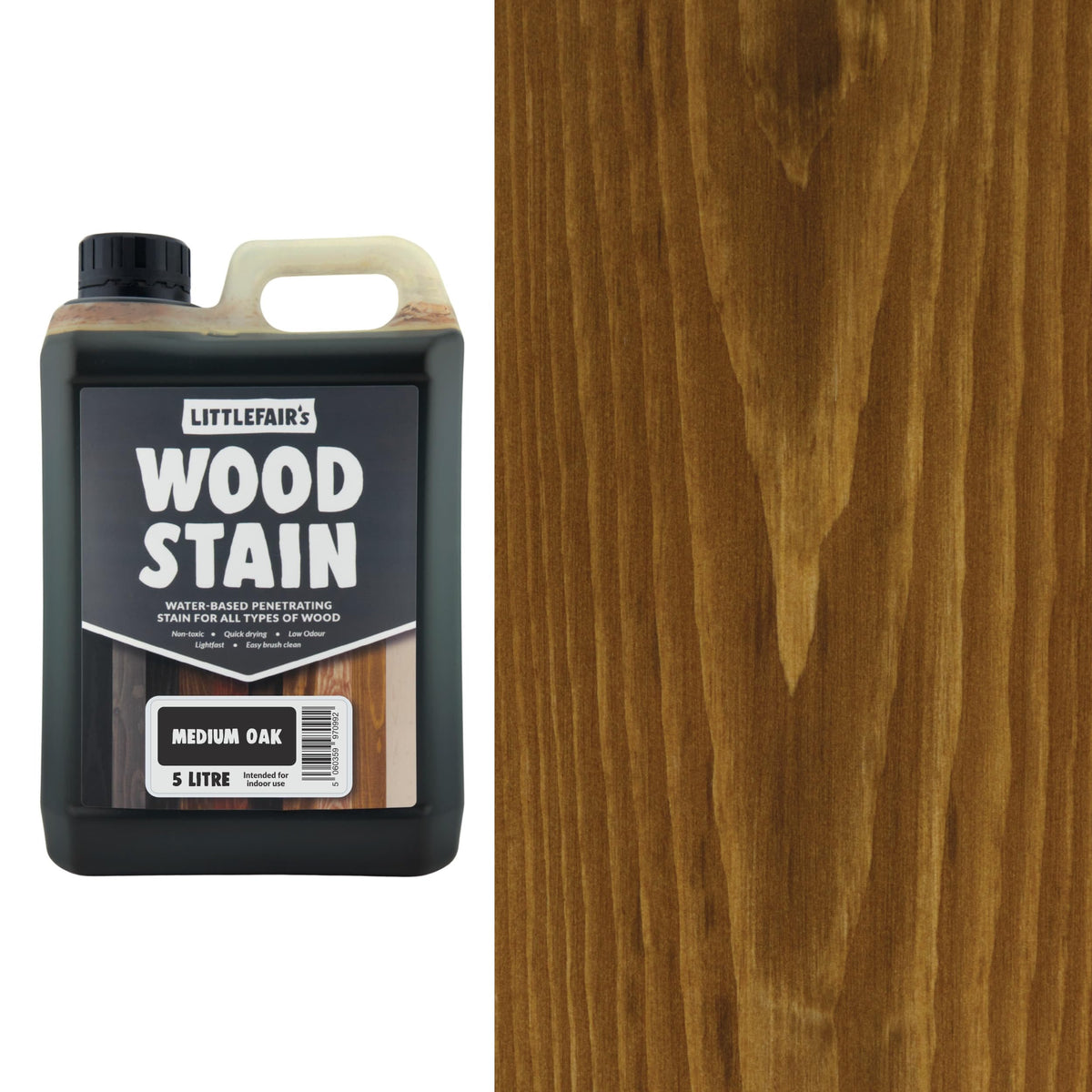 Littlefair's Wood Stain Water-Based - (Very Red Mahogany) – Non-Toxic, Eco-Friendly & Quick Drying - Easy-to-Apply, Concentrated Formula for All Wood Types – 15ml Tester Pot
