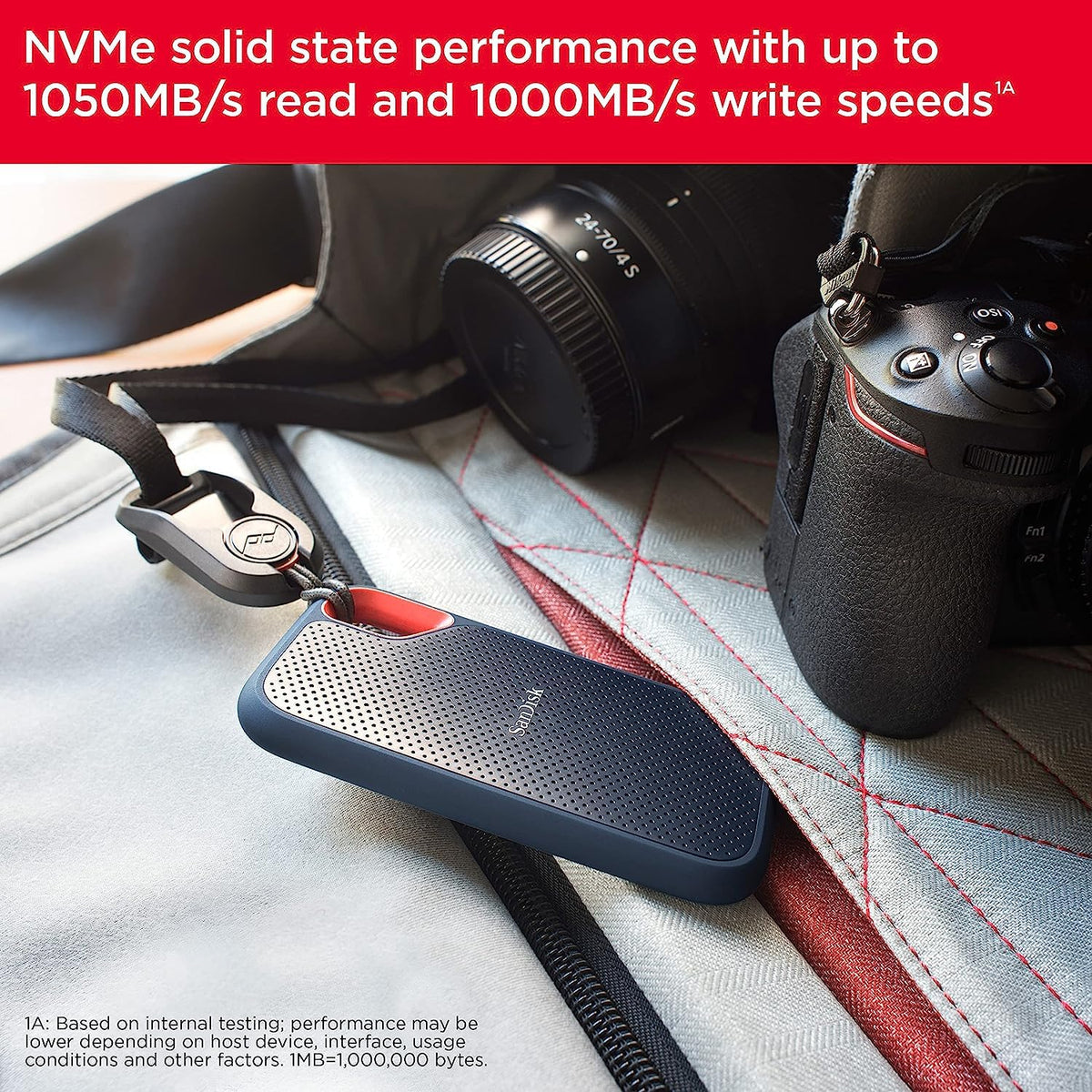 SanDisk Extreme Portable SSD 1TB - Up to 1050MB/s Read Speeds (Older Model)