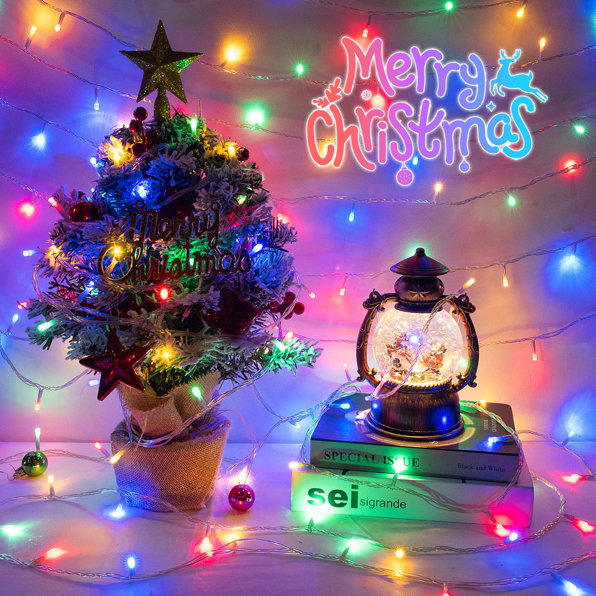 Dalugo Battery Fairy Lights, 3M 30 LED Warm White String Lights with 6h Timer, IP65 Waterproof Battery Powered Fairy Lights for Indoor Outdoor Christmas Decorations