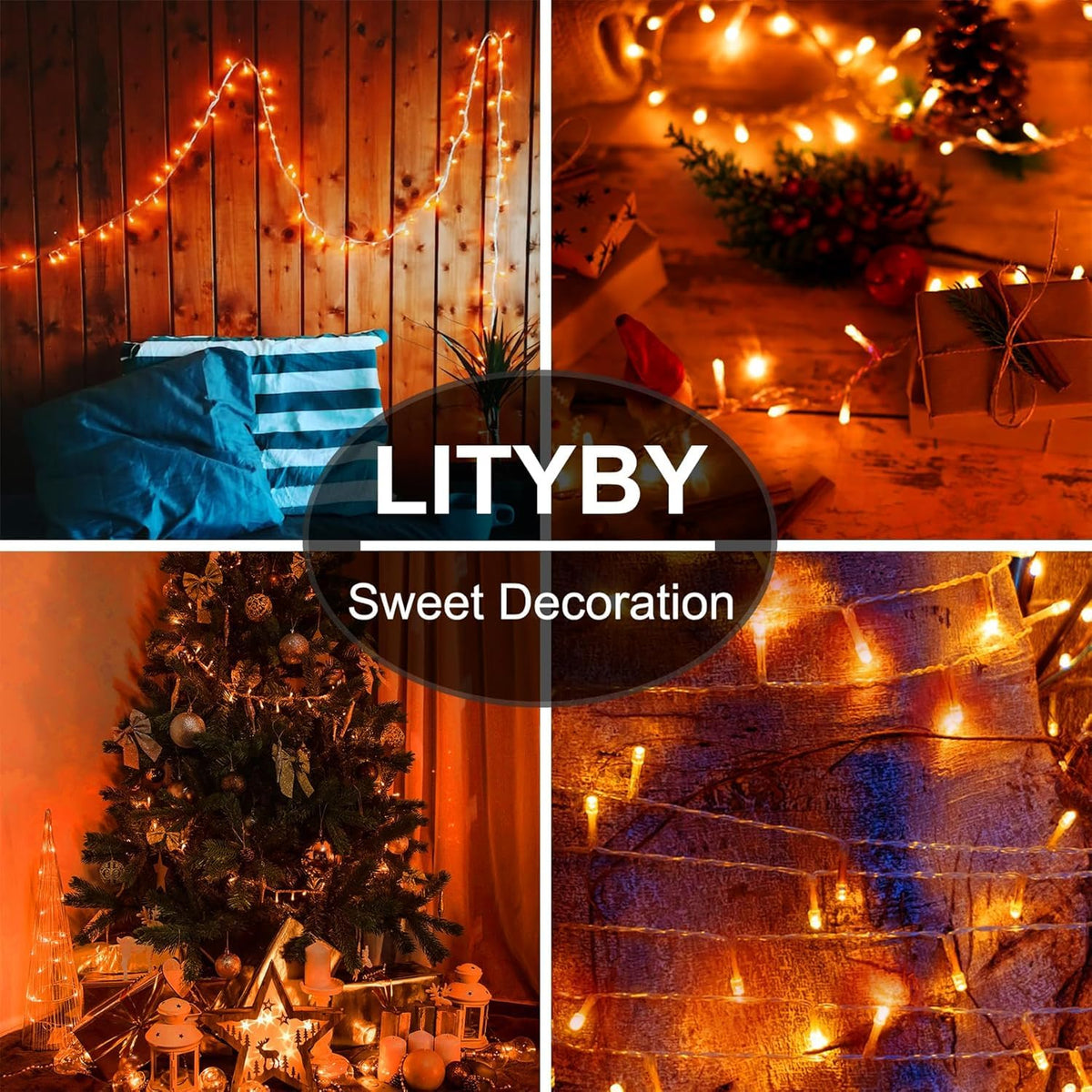 LITYBY Fairy Lights Plug in Waterproof,120LED String Lights Main Powered