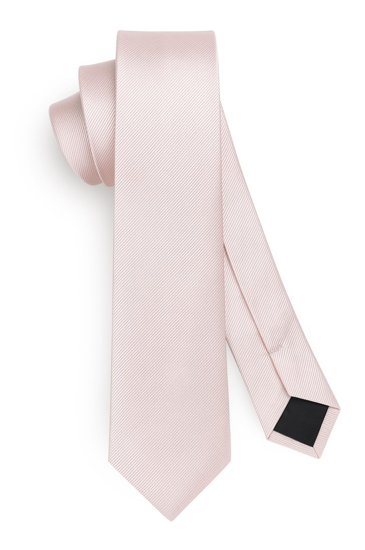 HISDERN Skinny Tie Solid Color 6cm Slim Ties for Men Wedding Classic Formal Business Necktie