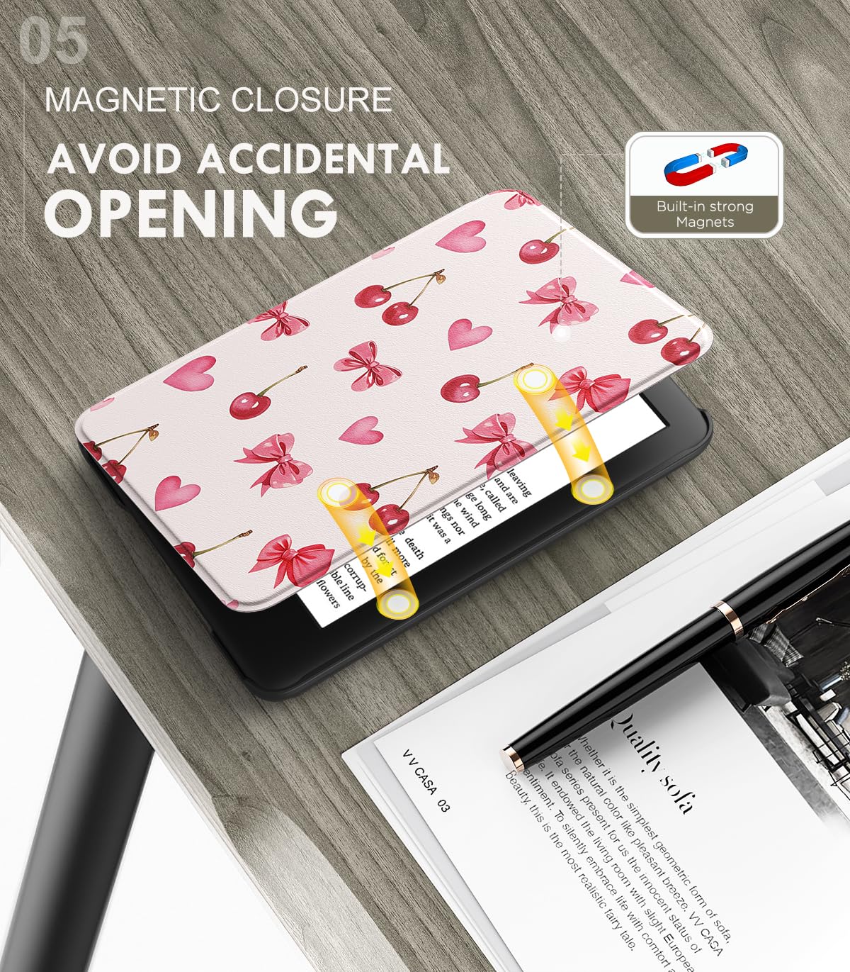 MoKo Case for 6" Amazon Kindle Basic 11th Gen 2024/2022, Matcha