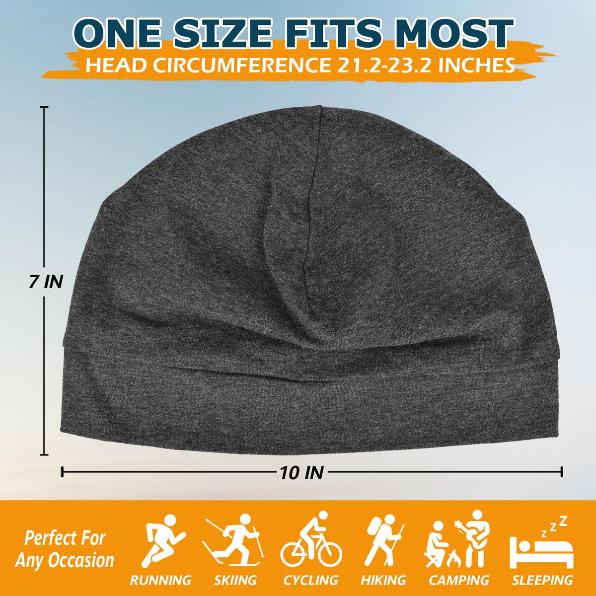 EINSKEY 100% Cotton Skull Caps for Men, Multipurpose Daily Wear Beanie Hat