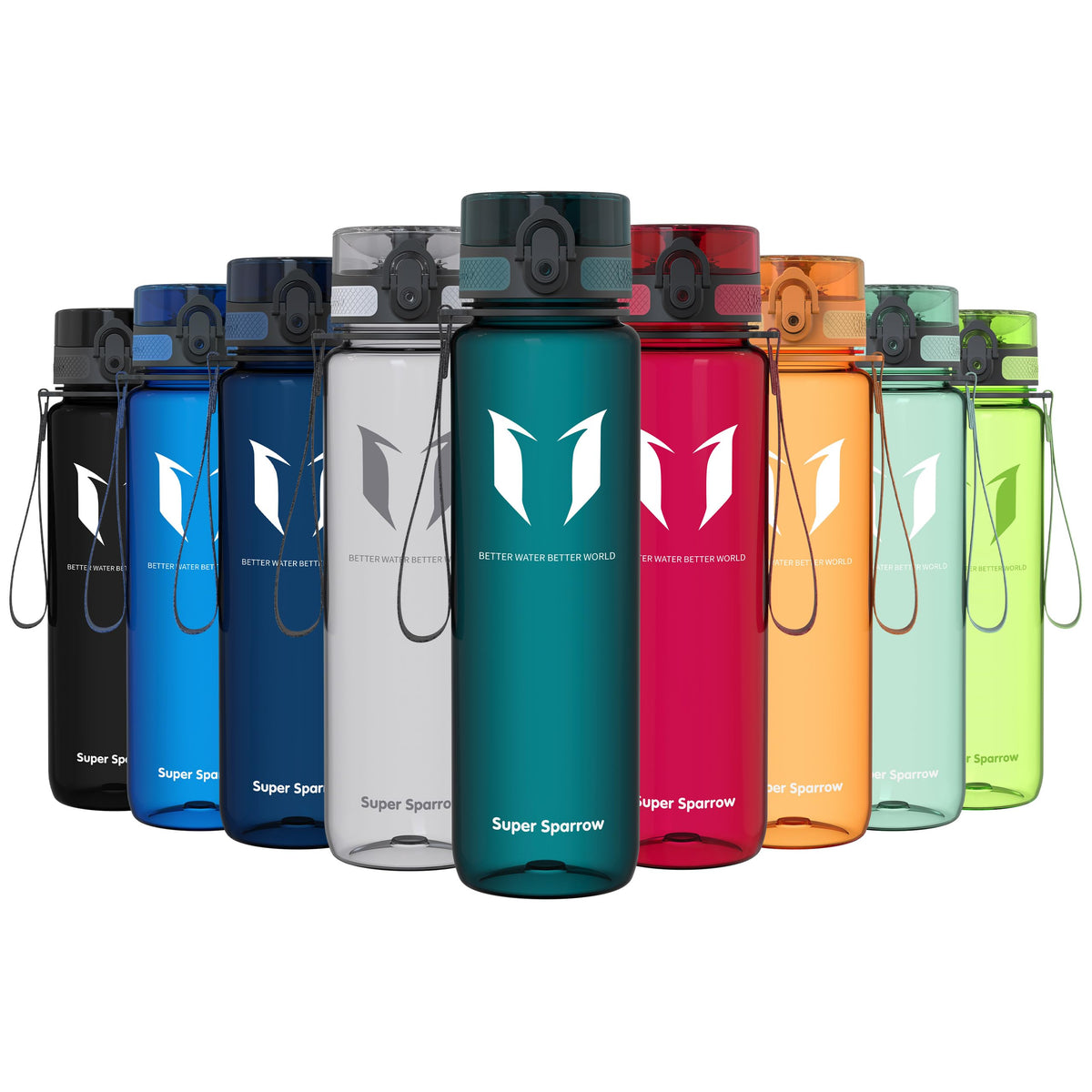 Sparrow Water Bottle 500ml/750ml/1L BPA-Free Tritan Drinks Bottle One-Click
