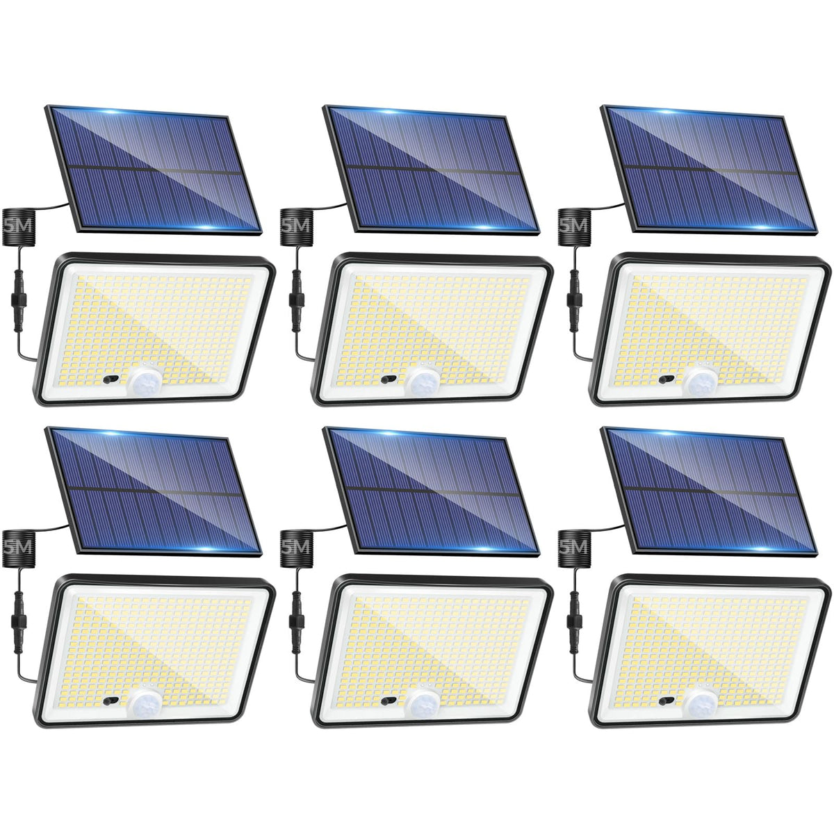 LOTMOS Solar Lights Outdoor, 342LED Remote Security Lights Motion Sensor