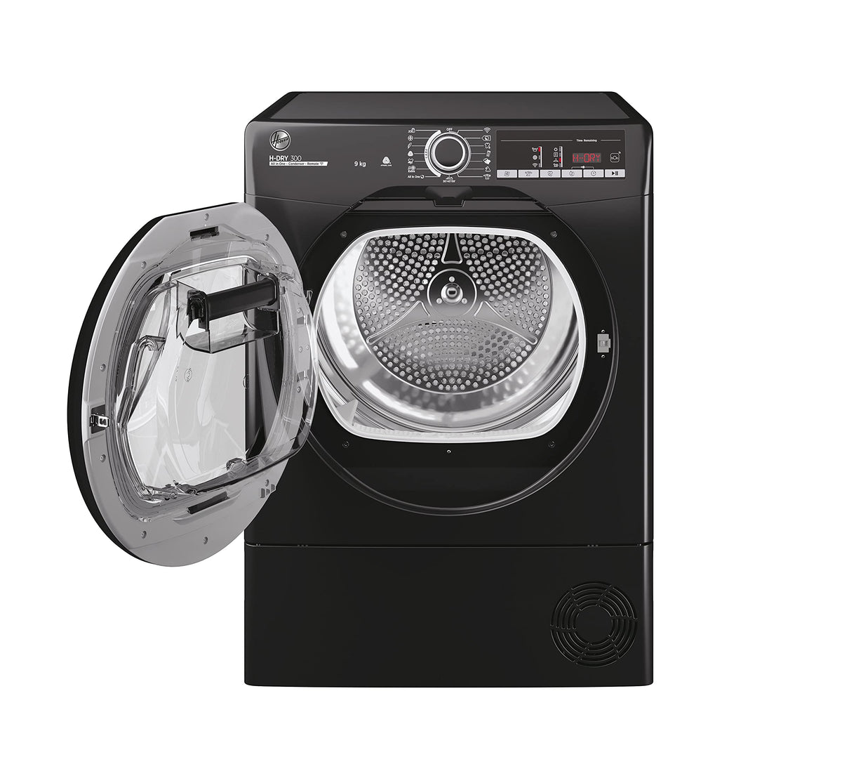 Hoover HLEC8LGB-80 Freestanding Condenser Tumble Dryer, Sensor Dry, 8 kg Load, Black