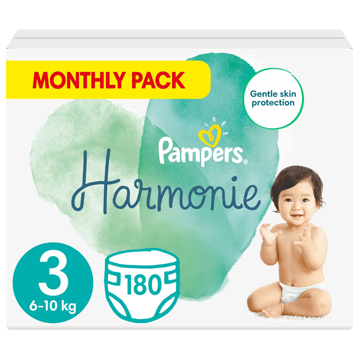 Pampers Baby Nappies Size 2 (4-8 kg / 9-18 lbs), Harmonie, 132 Count, Saving Pack, Baby Essentials for Newborn