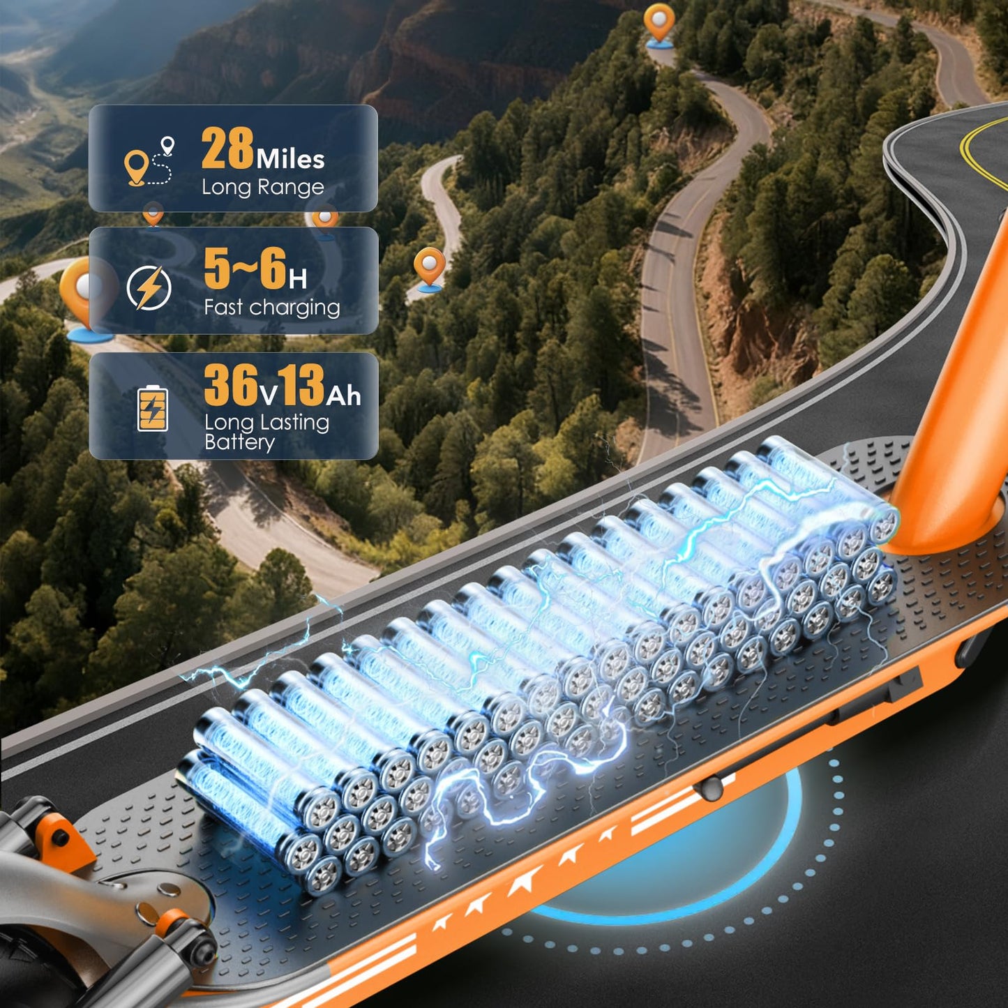 Zephyride V8 Electric Scooter — 350W, 25 km/h, 28-35 km Range, Smart App | UL-2272 Certified