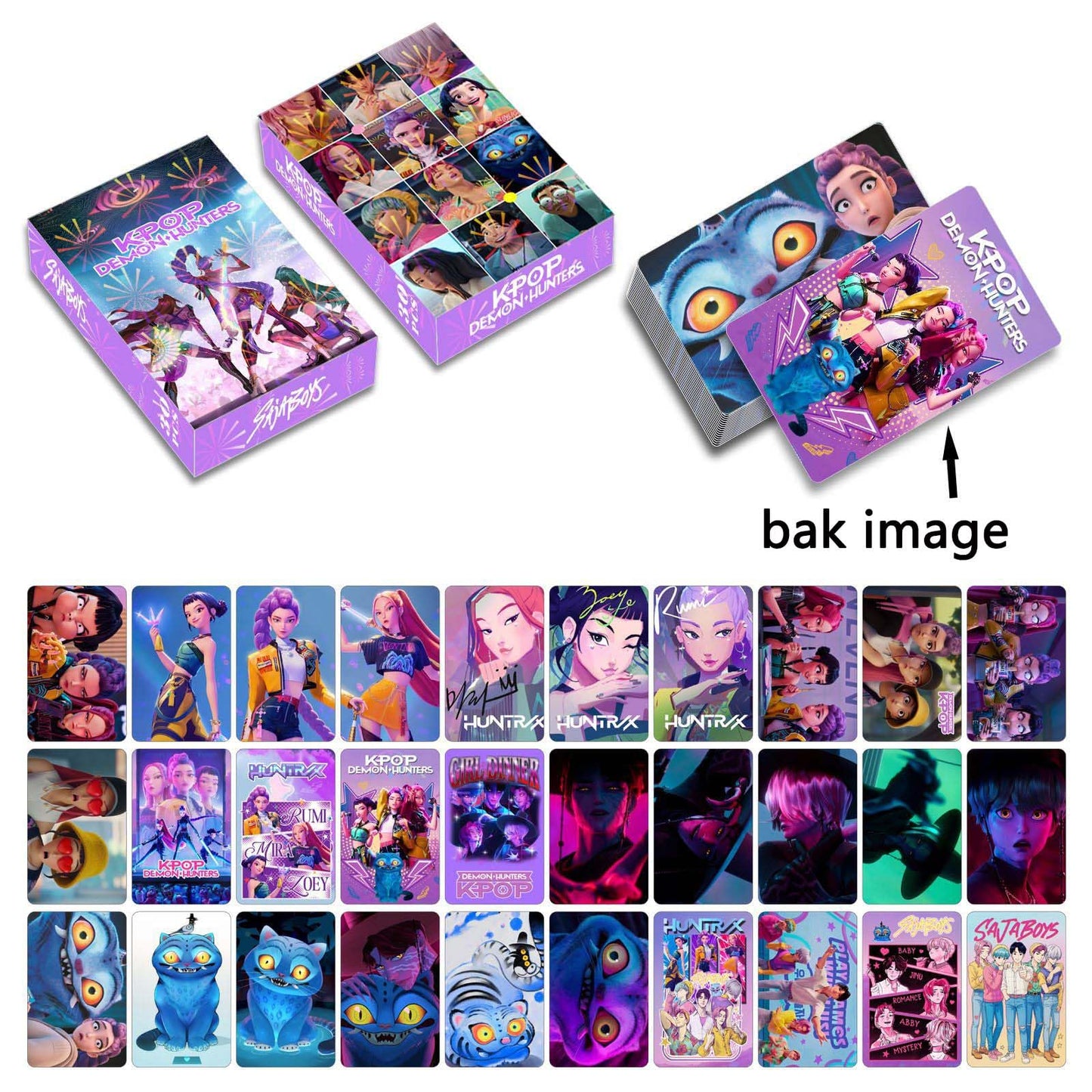 Sanmatic K-Pop Demon LOMO Cards Classic Card Set for Kids Playing for Party Favors and Gift
