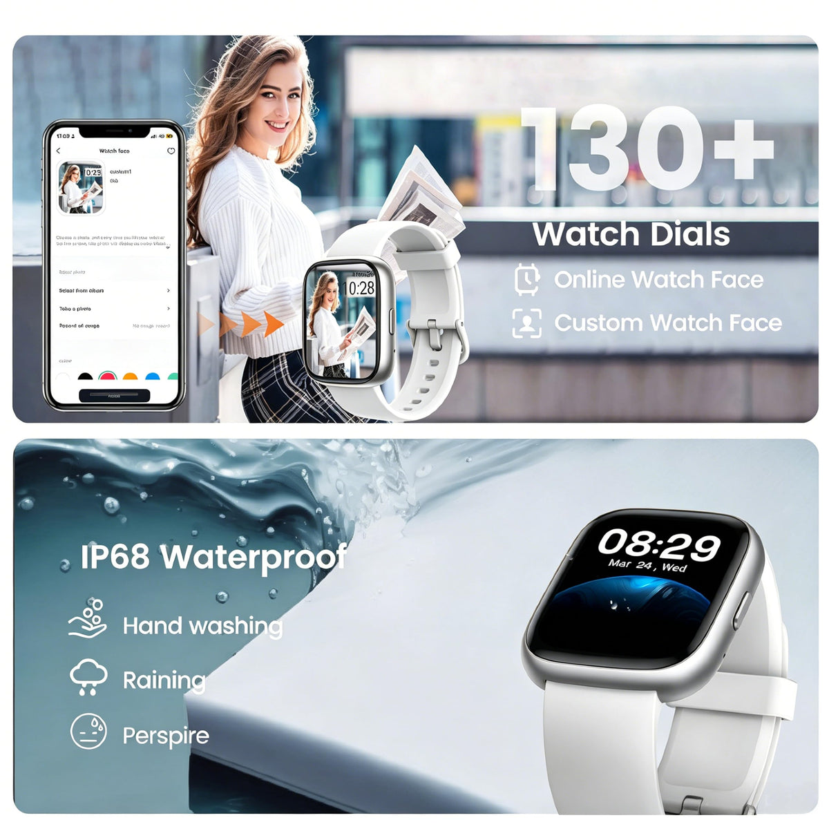 Cillso Smart Watch, Alexa Built-in, 1.83" Bluetooth Calling Fitness Watch