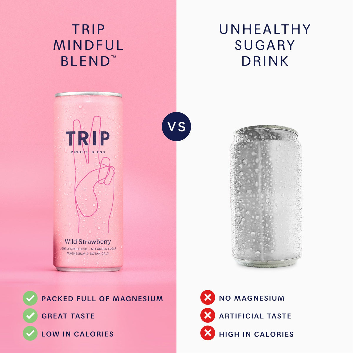 TRIP Calm Magnesium Drink, Sparkling Mocktail, Ultimate Sampler Mix, 12pack