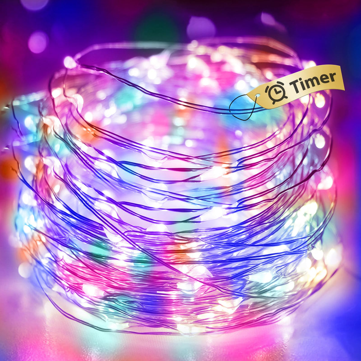litogo Halloween Orange Fairy Lights Battery Operated with Timer, 3M 30 LED