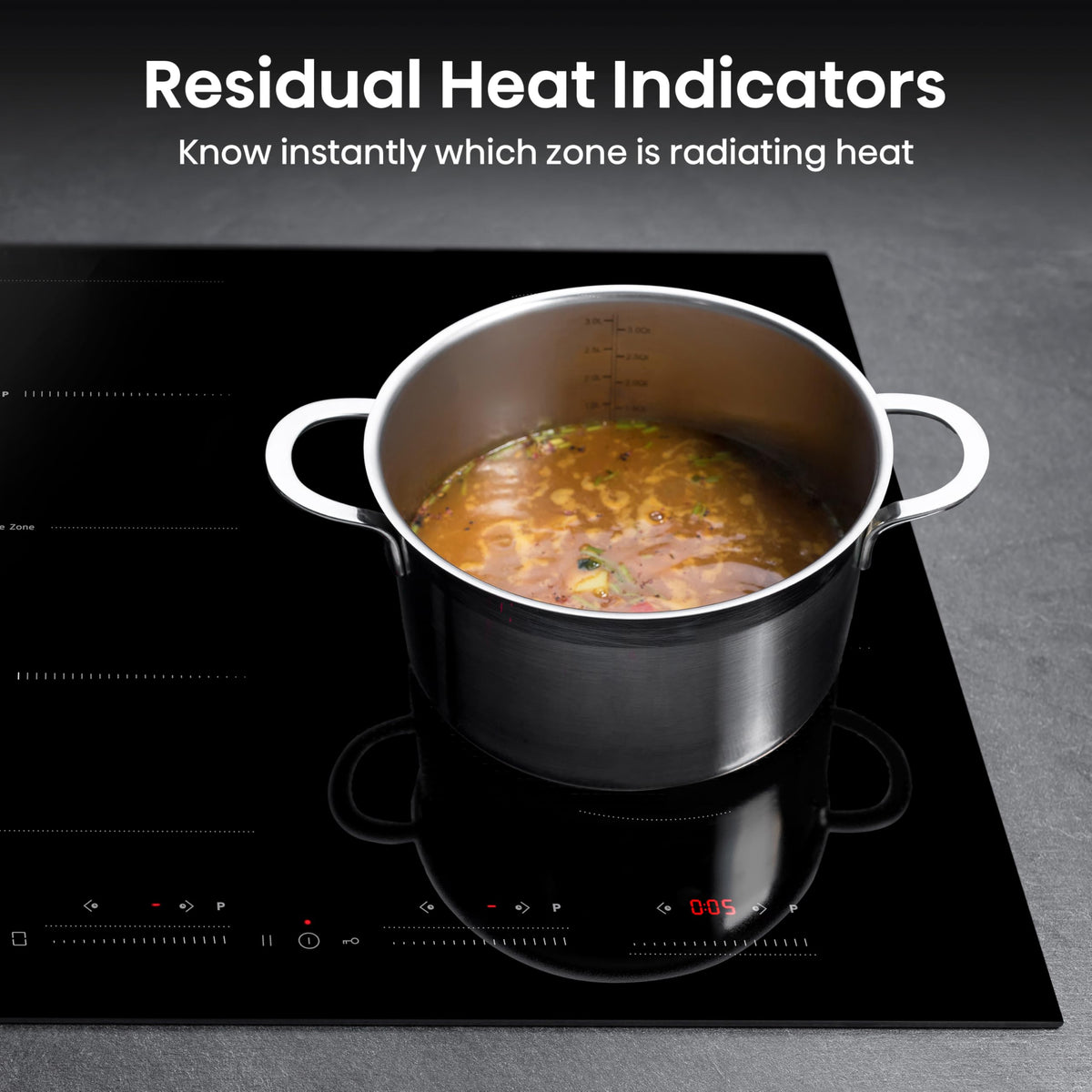 Hisense E6432C Built-in 60cm Electric Ceramic Hob with Child Lock, Touch control, Timer Function - Black 7200W, 20 x 24 x 2 inches (L x W x H)