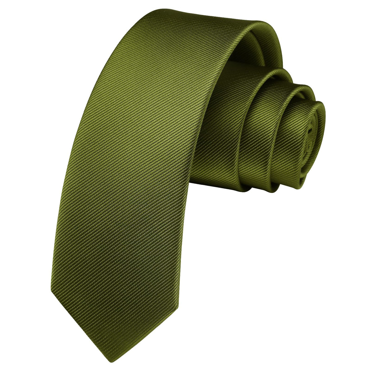 HISDERN Skinny Tie Solid Color 6cm Slim Ties for Men Wedding Classic Formal Business Necktie