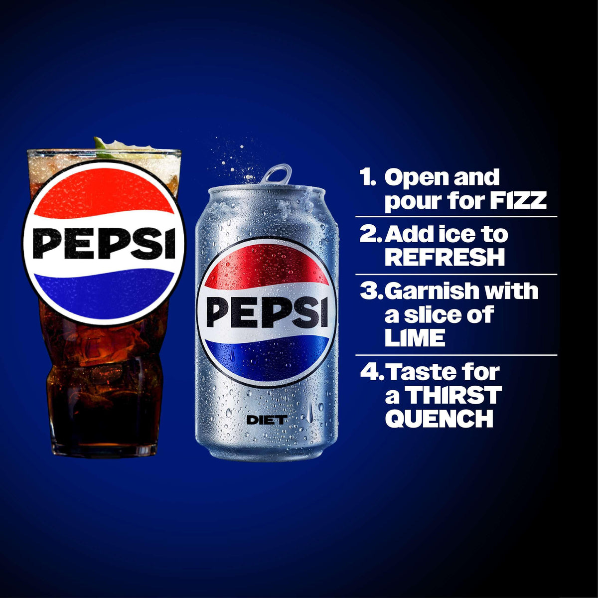 Pepsi Diet Cola | 330ml Can | 24 Pack