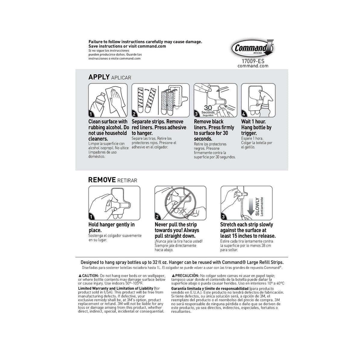 Command Broom Grippers, White, 2 Hooks and 6 Adhesive Strips