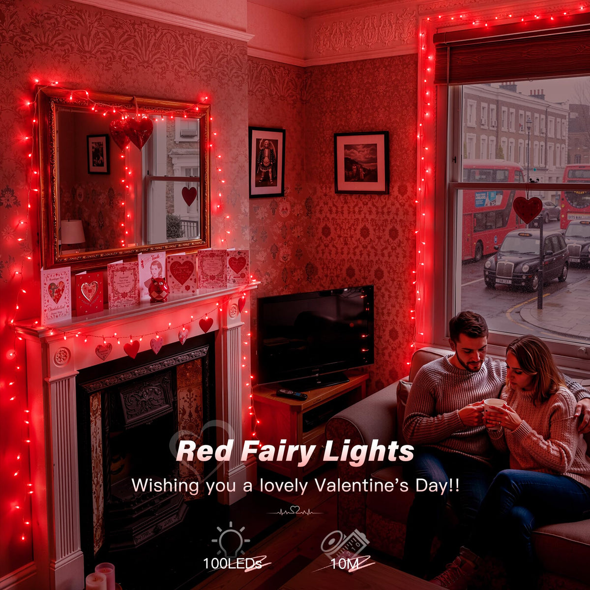 Ollny Fairy Lights Mains Powered 20m 200 LED Outdoor String Plug Remote