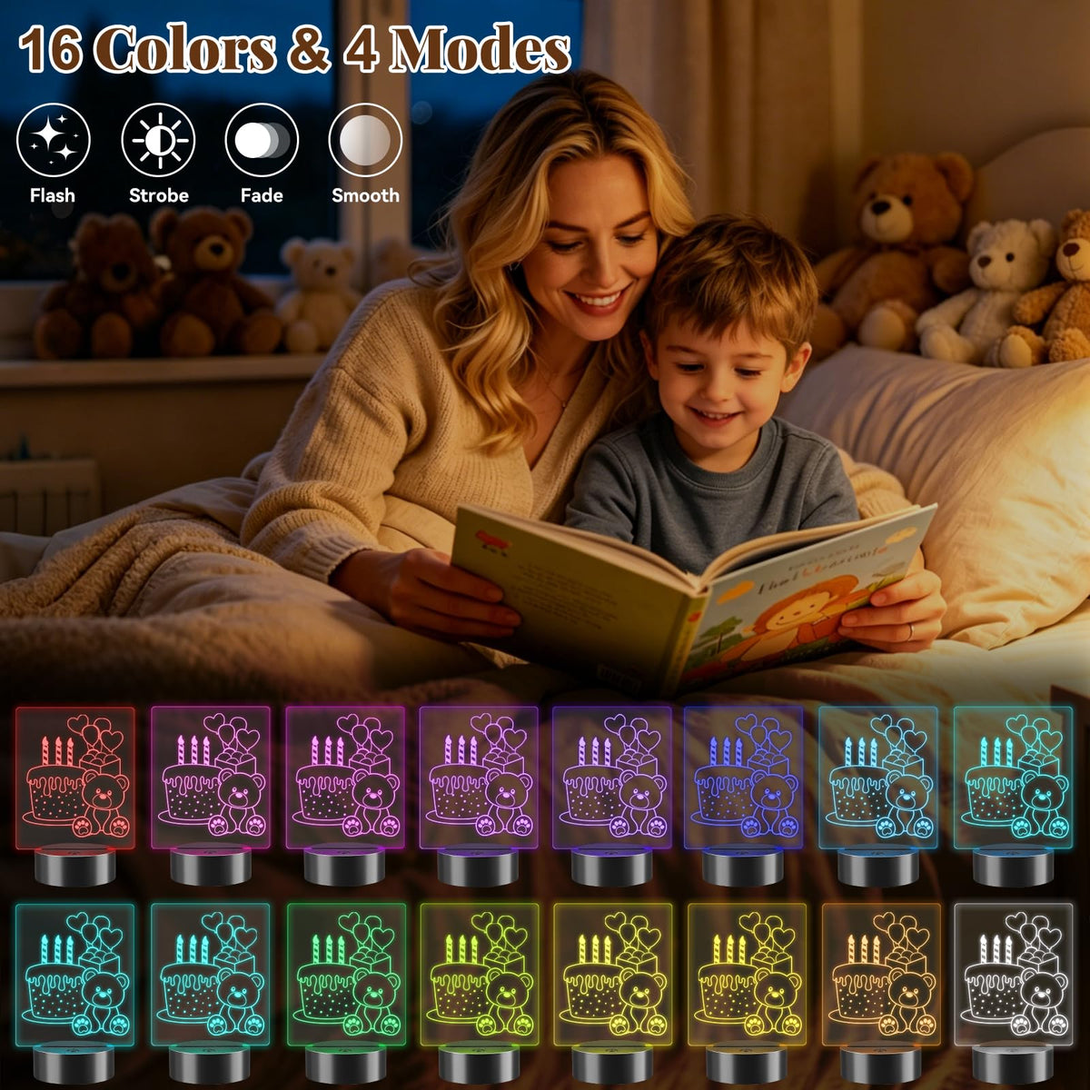 Linkax Horse Gifts for Boys, 3D Illusion Night Light for Girl Bedroom Decor