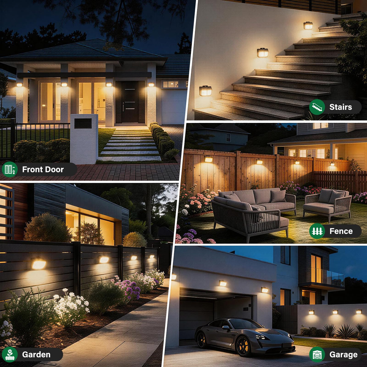 132LED Solar Security Lights,3000K Wall Lights IP65 Waterproof