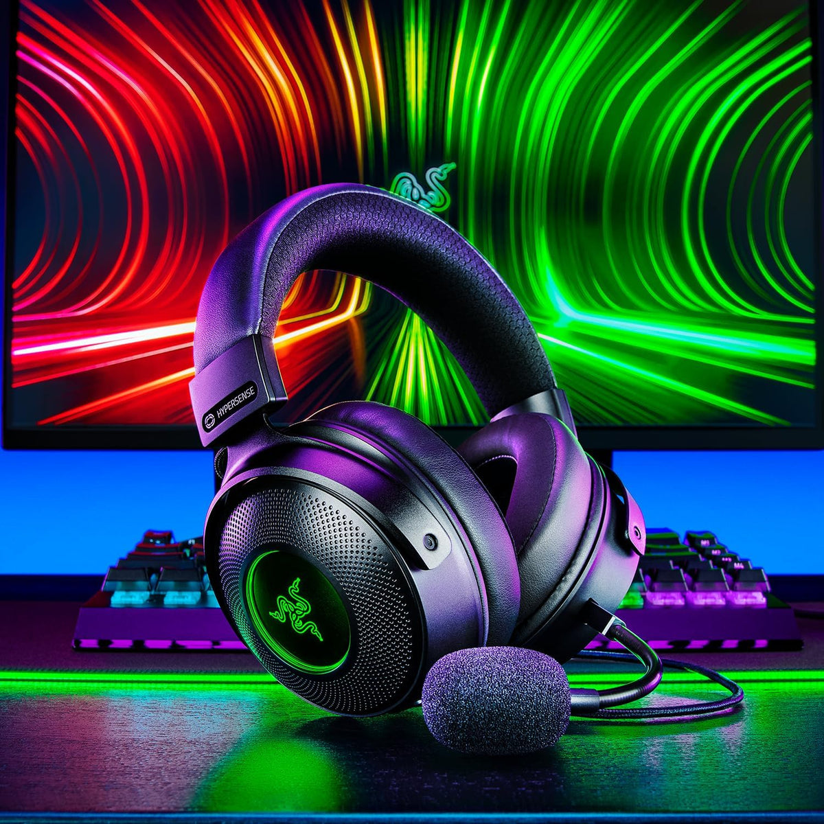 Razer Kraken V3 X USB - Wired USB Gaming Headset (ultra-lightweight at 285g, TriForce 40mm drivers, HyperClear Cardioid Microphone, 7.1 surround sound, Chroma RGB) Black