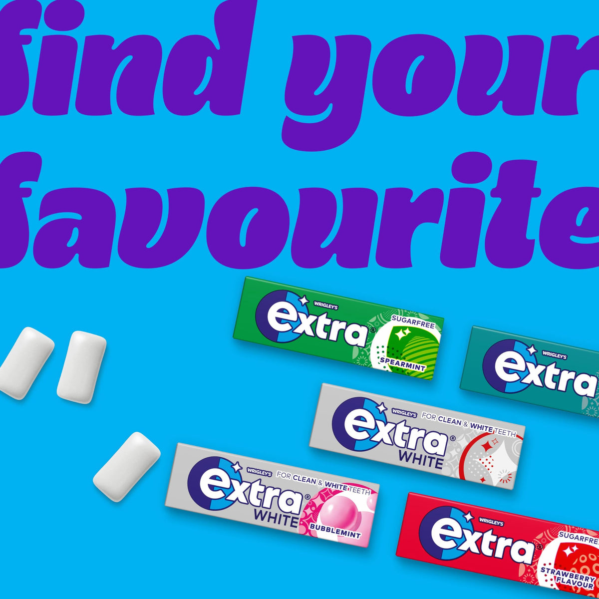 Wrigley's Extra White Bubblemint Sugar Free Chewing Gum Bottle 46 Pieces