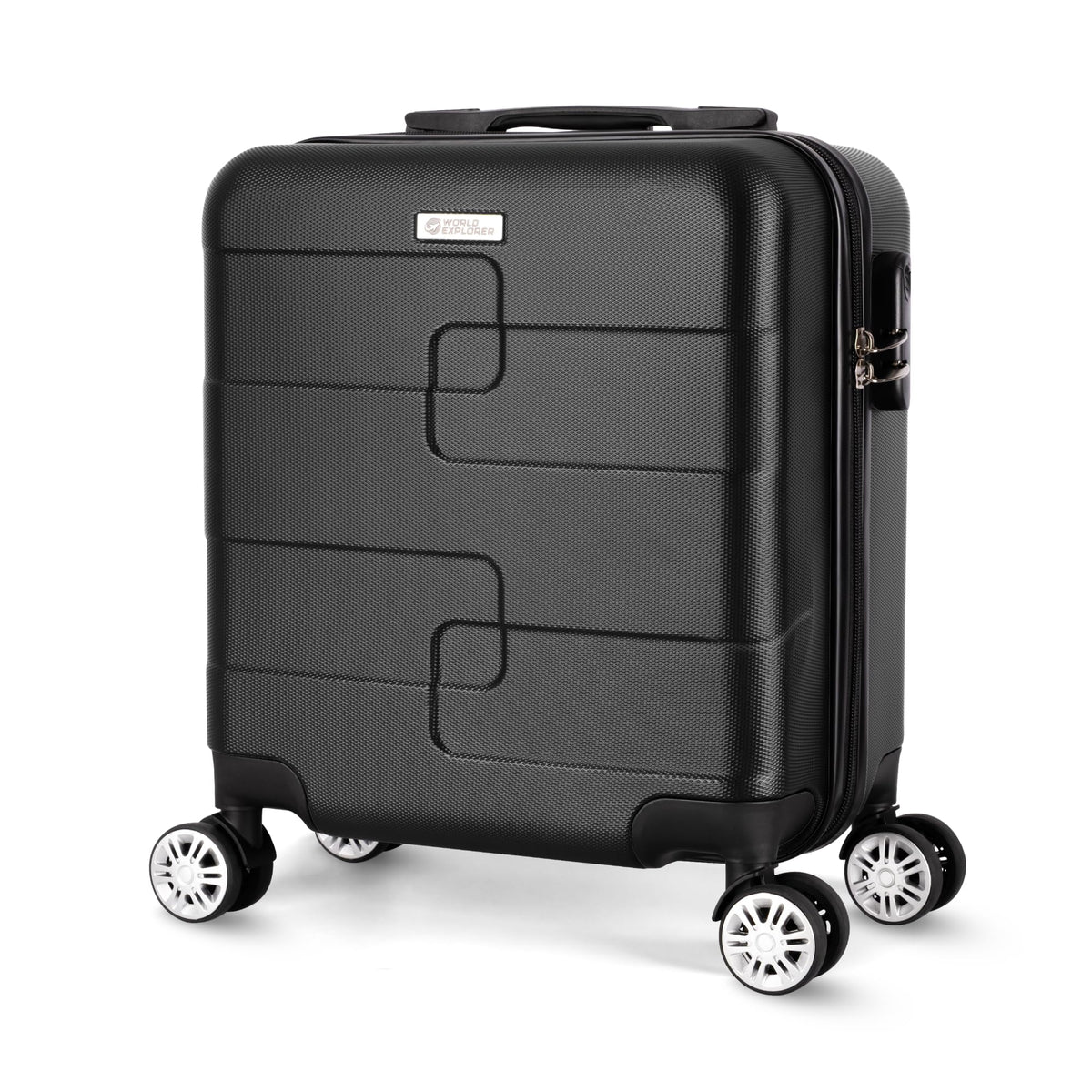 WORLD EXPLORER Cabin Suitcase 55x40x20cm, 34L Carry-On Cabin Bag, Dark Grey