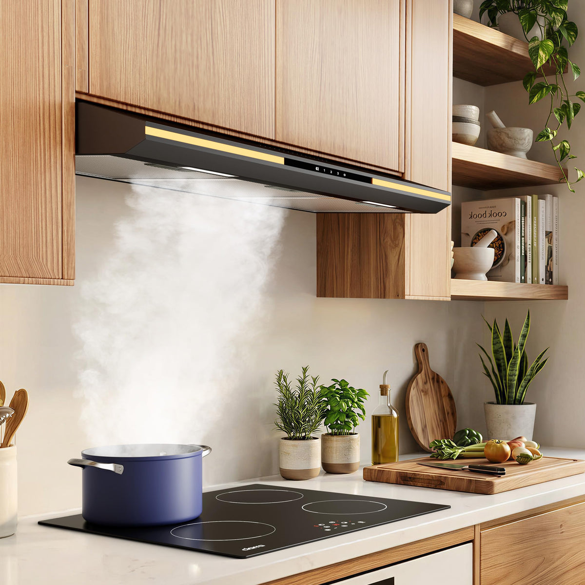 CIARRA CBPHW01 Portable Desktop Cooker Hood Recirculating 2 Speeds White