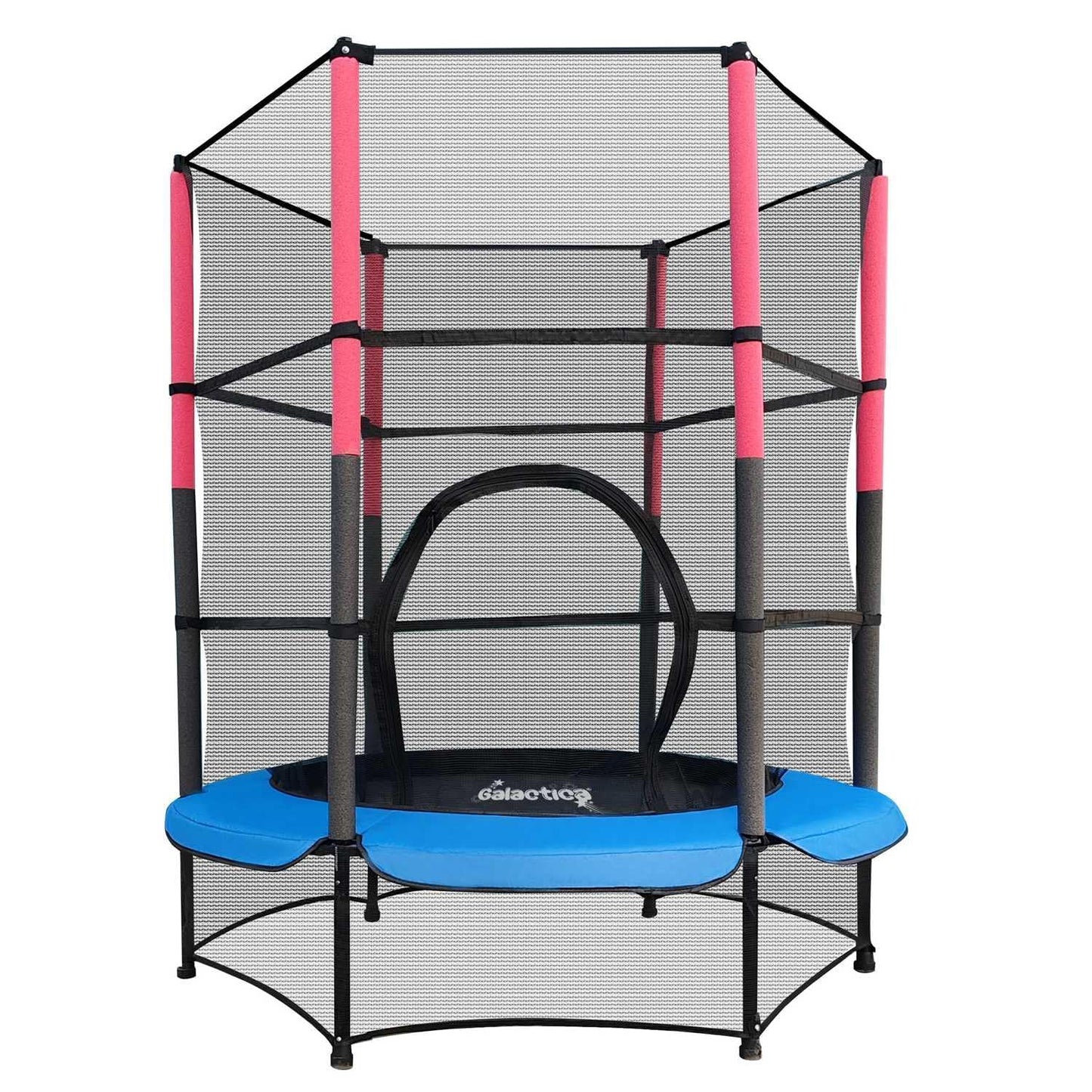 GALACTICA 55" Kids Mini Trampoline with Safety Enclosure Net — Max 25 kg | 4 Colours