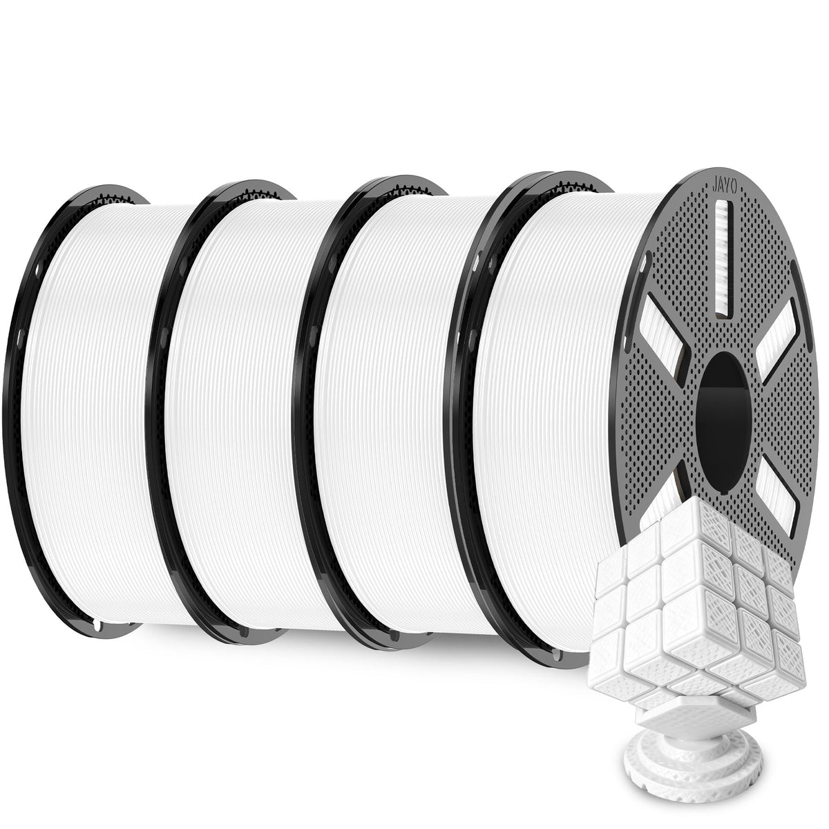 JAYO PLA+ 3D Printing Filament 1.75 mm, 1.1KG (2.4lbs) Spool Black