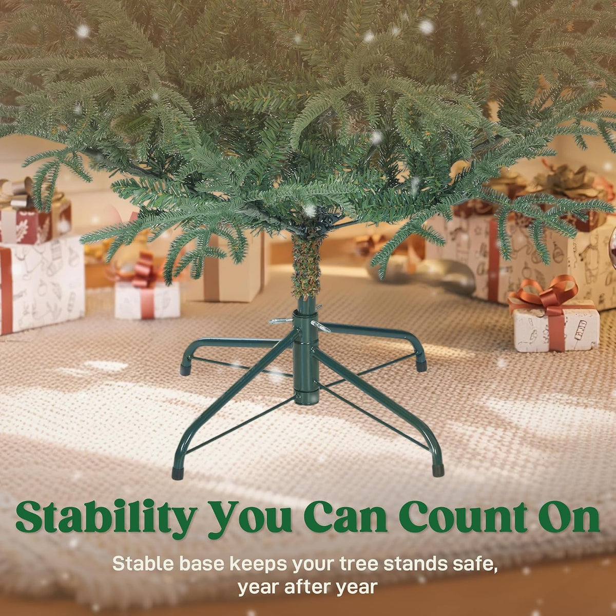 HOMCOM 6 ft Artificial Christmas Tree, 1814 Realistic Dense Branches, Green