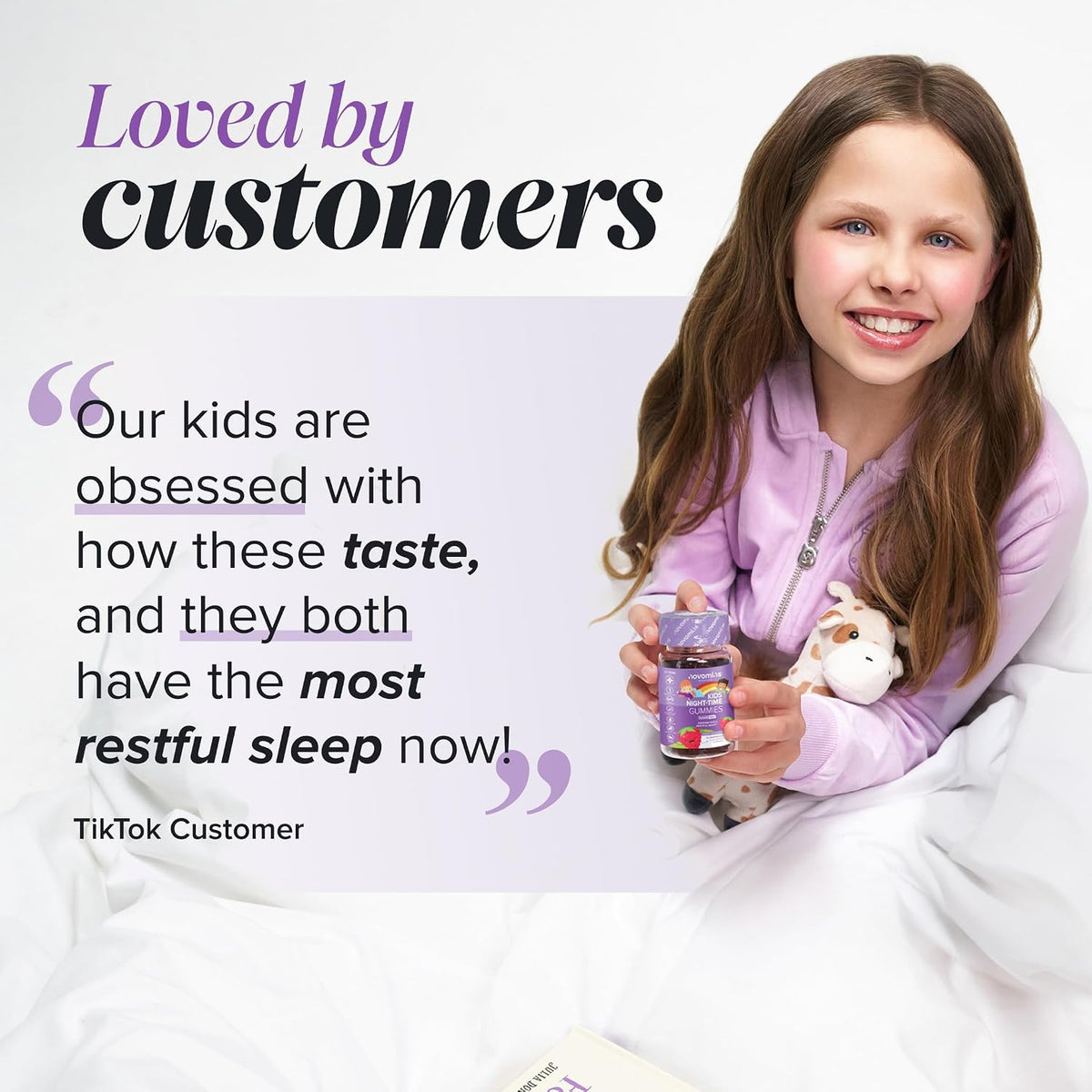 Kids Night-Time Gummies | Magnesium, L-Theanine, Vitamin B | Novomins