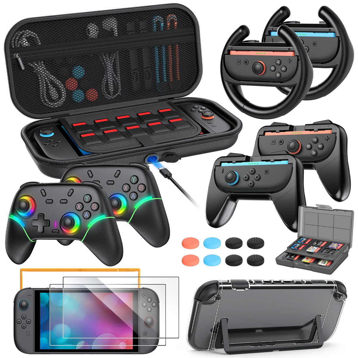 Case for Nintendo Switch 2, Travel Case with Charging Hole and 10 Game Card