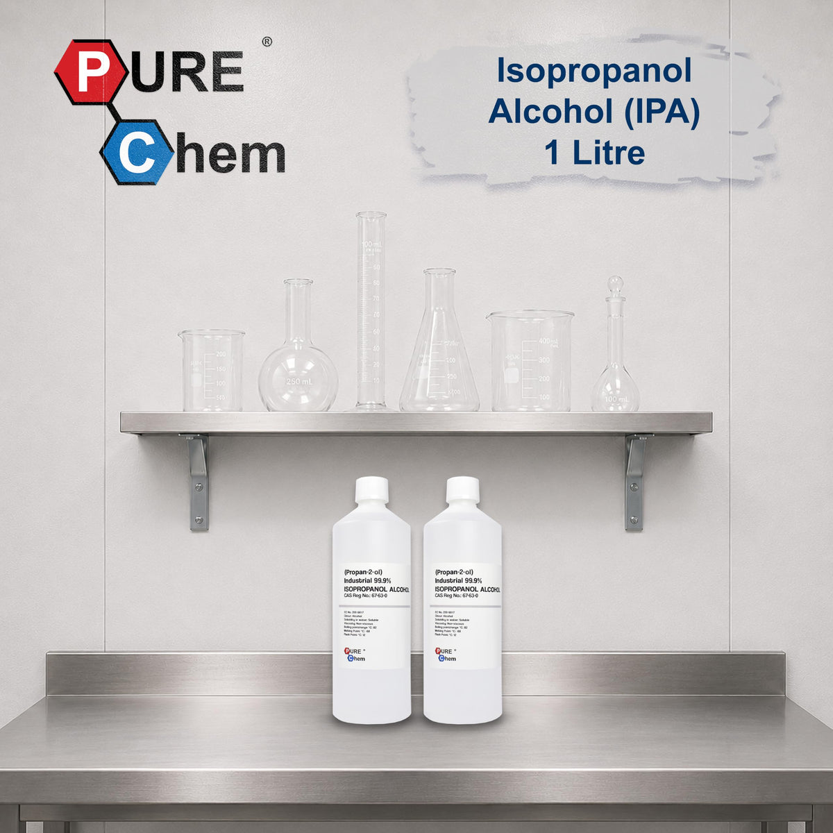 Pure Chem Isopropyl Alcohol Isopropanol IPA Rubbing Alcohol Cleaning 99.9%