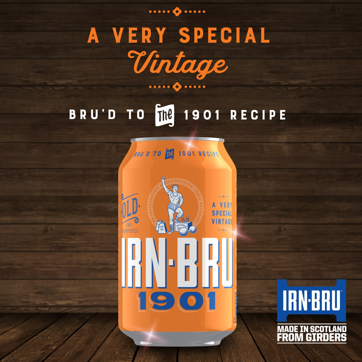 IRN-BRU Carbonated Soft Drink, 24 Pack, 330ml Cans